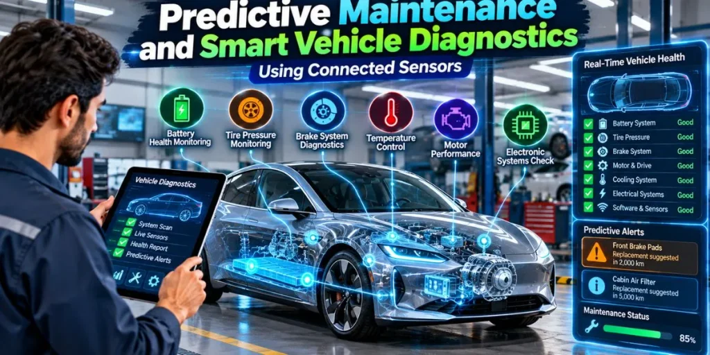 Predictive maintenance and smart vehicle diagnostics using connected sensors
