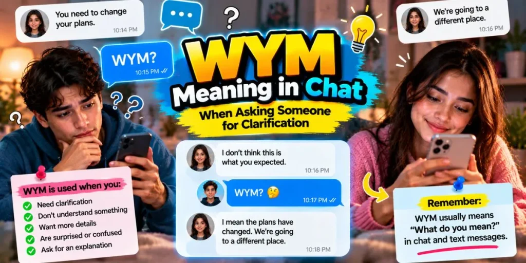 WYM meaning in chat when asking someone for clarification